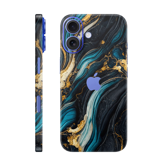 Folie de protectie pentru iPhone 16 Plus, eSkins Signature, Skin Mystic Ocean