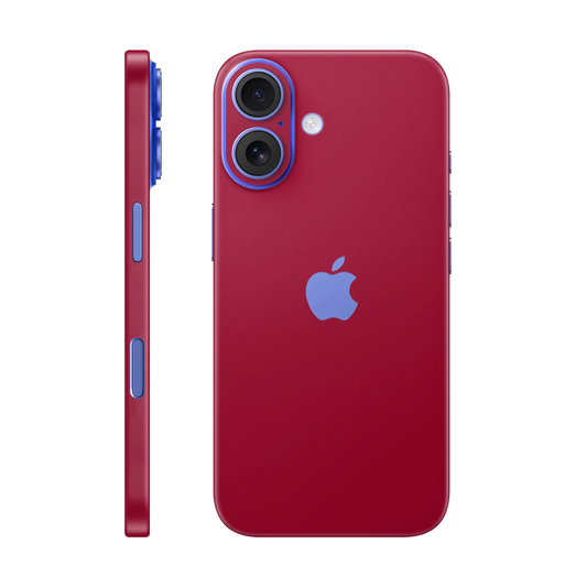 Folie de protectie pentru iPhone 16 Plus, eSkins Unique, Skin Mat Rosu