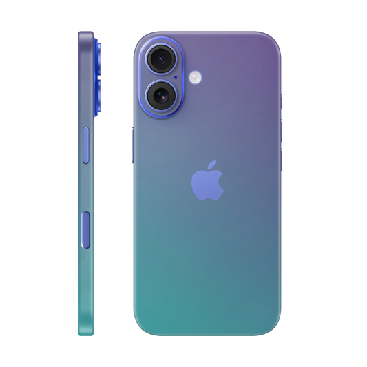 Folie de protectie pentru iPhone 16 Plus, eSkins Unique, Skin Cameleon Turcoaz-Lavanda