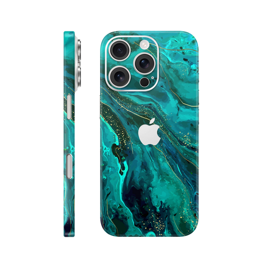 Folie de protectie pentru iPhone 16 Pro, eSkins Signature, Skin Celestial Lagoon