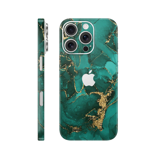 Folie de protectie pentru iPhone 16 Pro, eSkins Signature, Skin Ethereal Green