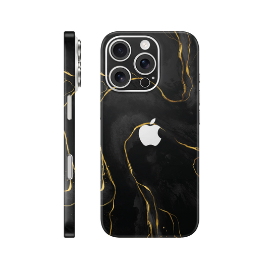 Folie de protectie pentru iPhone 16 Pro, eSkins Signature, Skin Golden Onyx