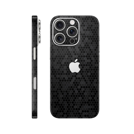 Folie de protectie pentru iPhone 16 Pro, eSkins Elegans, Skin Honeycomb Negru