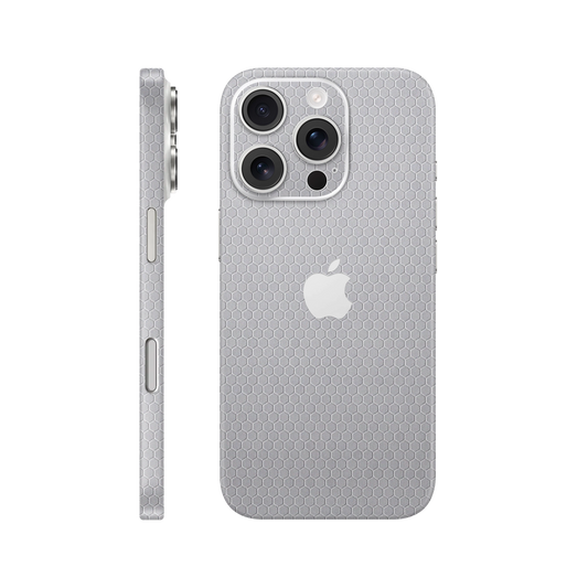 Folie de protectie pentru iPhone 16 Pro, eSkins Elegans, Skin Honeycomb Gri