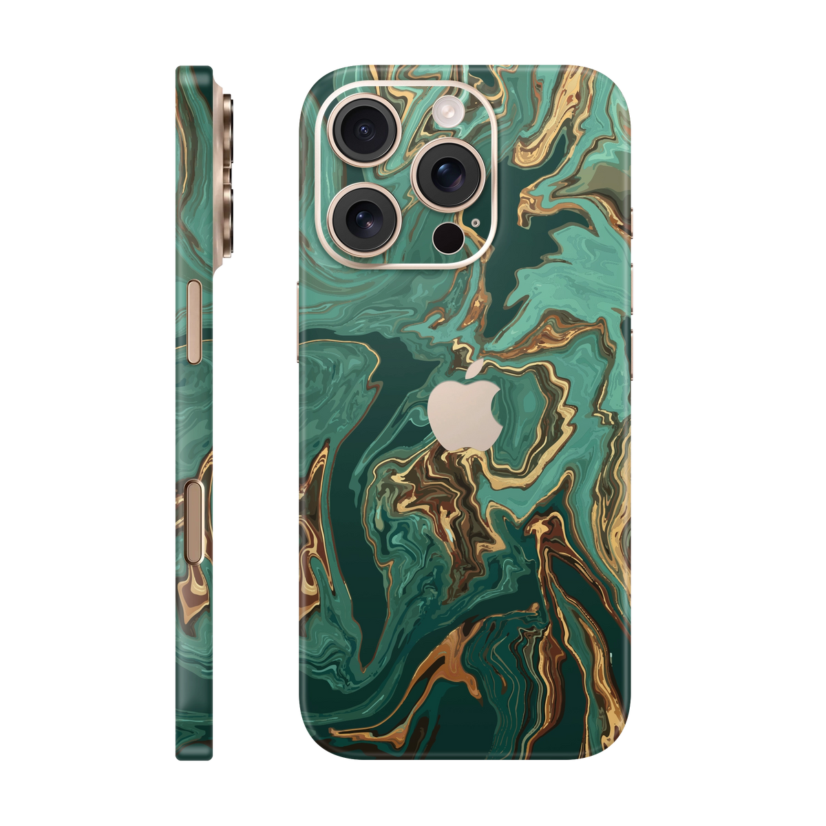 Folie de protectie pentru iPhone 16 Pro Max, eSkins Signature, Skin Emerald Flow