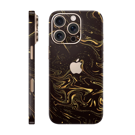 Folie de protectie pentru iPhone 16 Pro Max, eSkins Signature, Skin Golden Noir