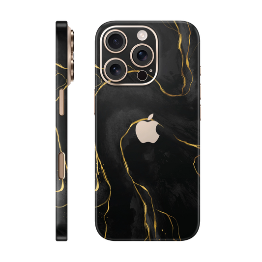 Folie de protectie pentru iPhone 16 Pro Max, eSkins Signature, Skin Golden Onyx