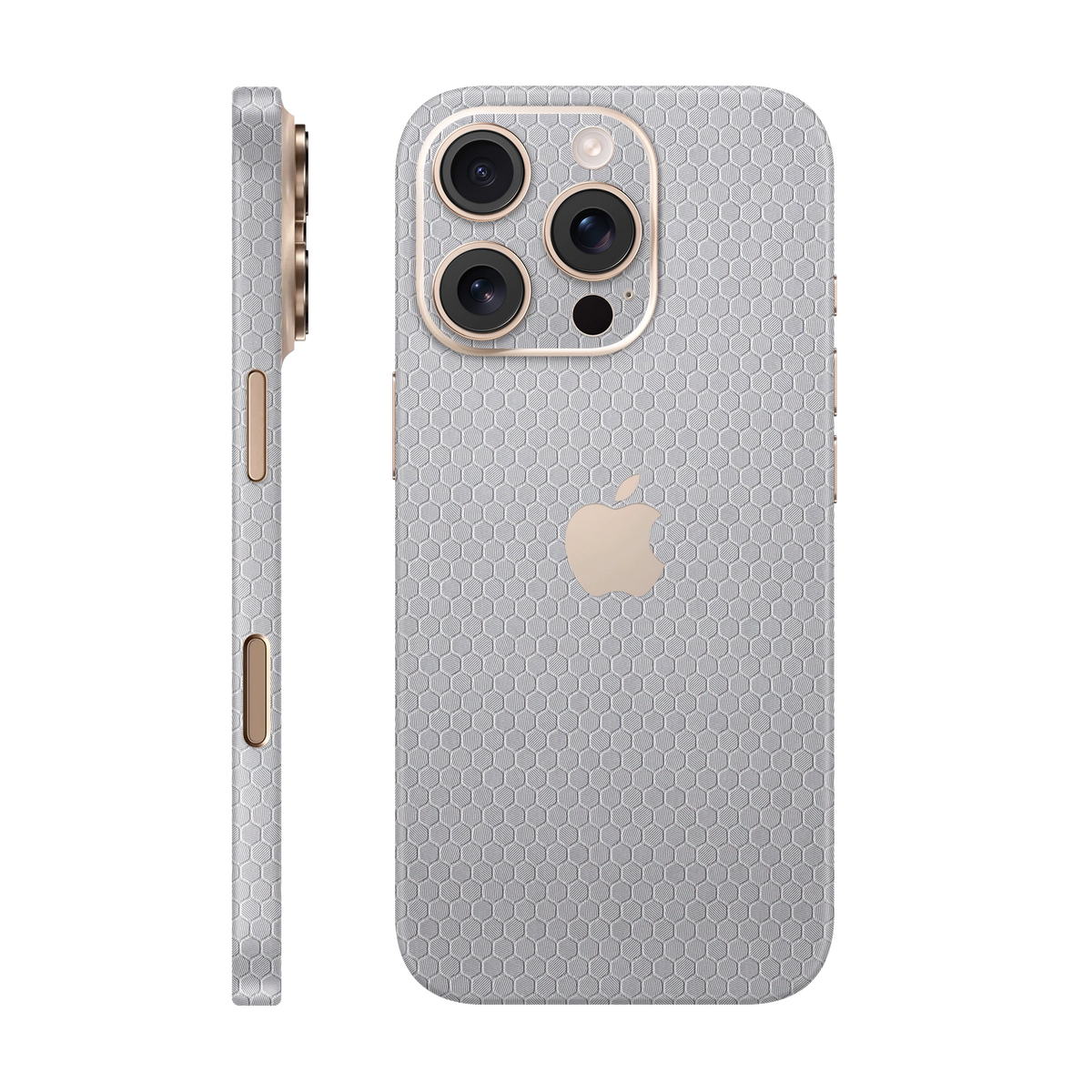 Folie de protectie pentru iPhone 16 Pro Max, eSkins Elegans, Skin Honeycomb Gri