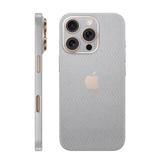 Folie de protectie pentru iPhone 16 Pro Max, eSkins Elegans, Skin Honeycomb Gri