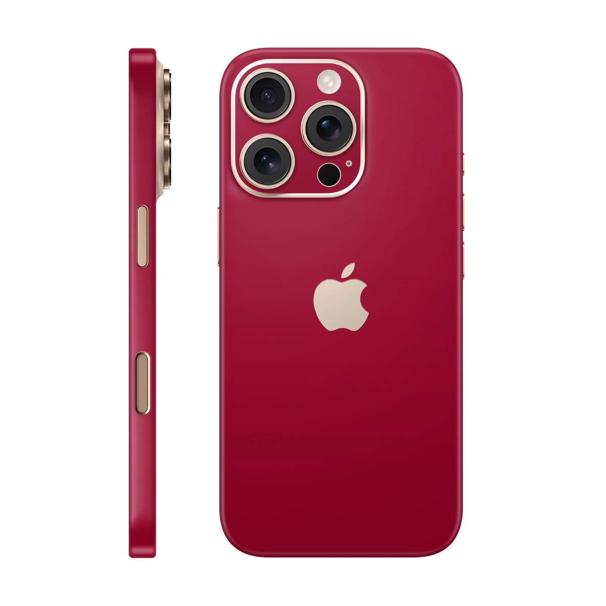 Folie de protectie pentru iPhone 16 Pro Max, eSkins Unique, Skin Mat Rosu