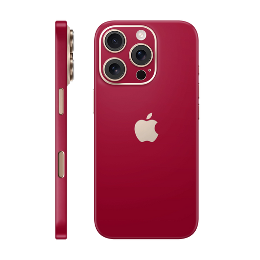 Folie de protectie pentru iPhone 16 Pro Max, eSkins Unique, Skin Mat Rosu