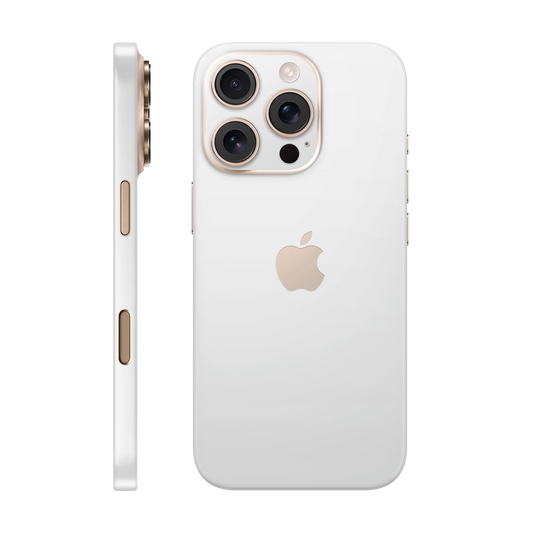 Folie de protectie pentru iPhone 16 Pro Max, eSkins Unique, Skin Mat Alb