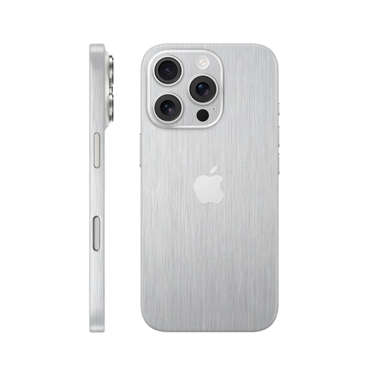 Folie de protectie pentru iPhone 16 Pro, eSkins Elegans, Skin Metalic Gri