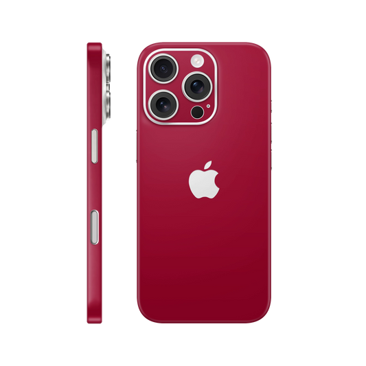 Folie de protectie pentru iPhone 16 Pro, eSkins Unique, Skin Mat Rosu