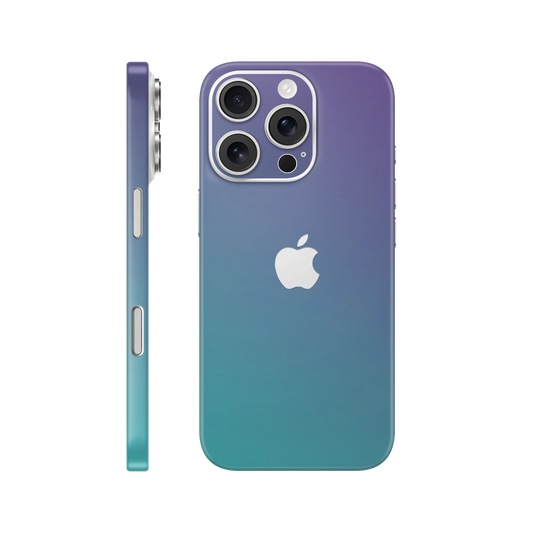 Folie de protectie pentru iPhone 16 Pro, eSkins Unique, Skin Cameleon Turcoaz-Lavanda
