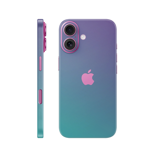 Folie de protectie pentru iPhone 16, eSkins Unique, Skin Cameleon Turcoaz-Lavanda