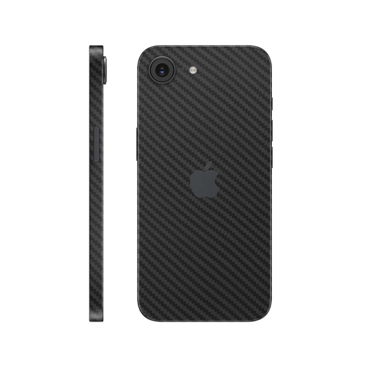 Folie de protectie pentru iPhone 16e, eSkins Elegans, Skin Carbon Negru