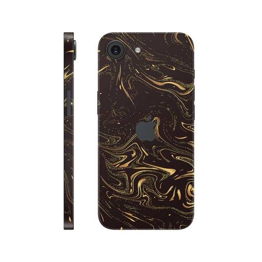 Folie de protectie pentru iPhone 16e, eSkins Signature, Skin Golden Noir