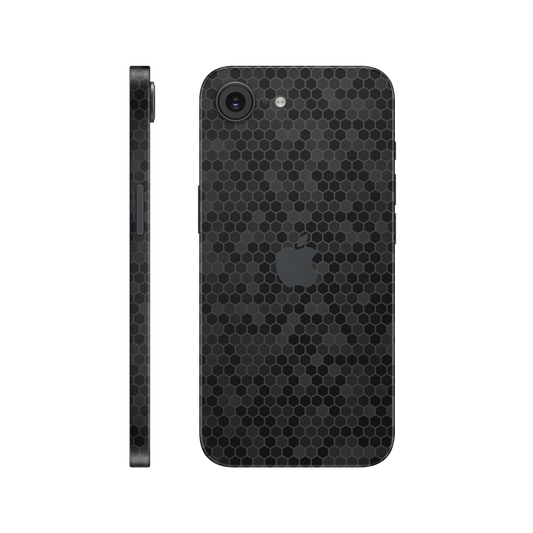Folie de protectie pentru iPhone 16e, eSkins Elegans, Skin Honeycomb Negru
