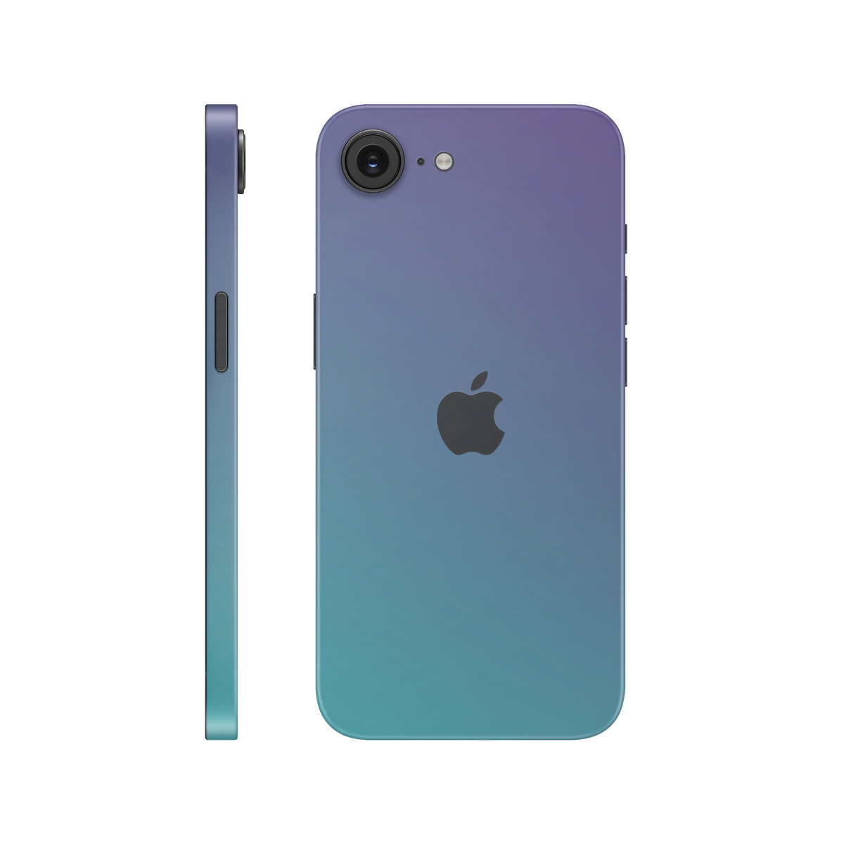 Folie de protectie pentru iPhone 16e, eSkins Unique, Skin Cameleon Turcoaz-Lavanda