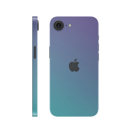 Folie de protectie pentru iPhone 16e, eSkins Unique, Skin Cameleon Turcoaz-Lavanda
