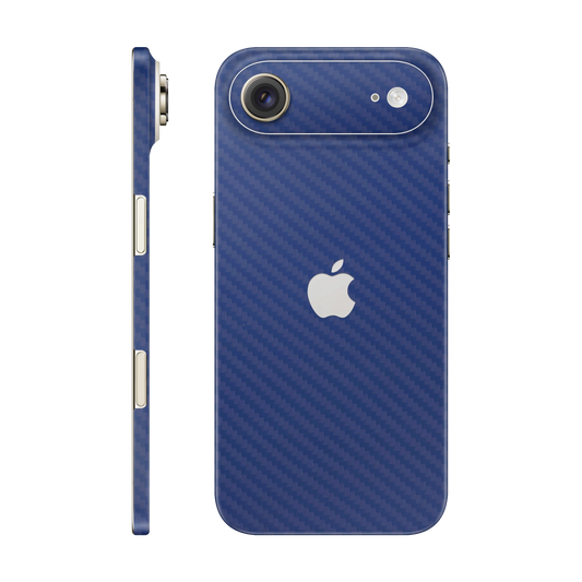 Folie de protectie pentru iPhone 17 Air, eSkins Elegans, Skin Carbon Albastru