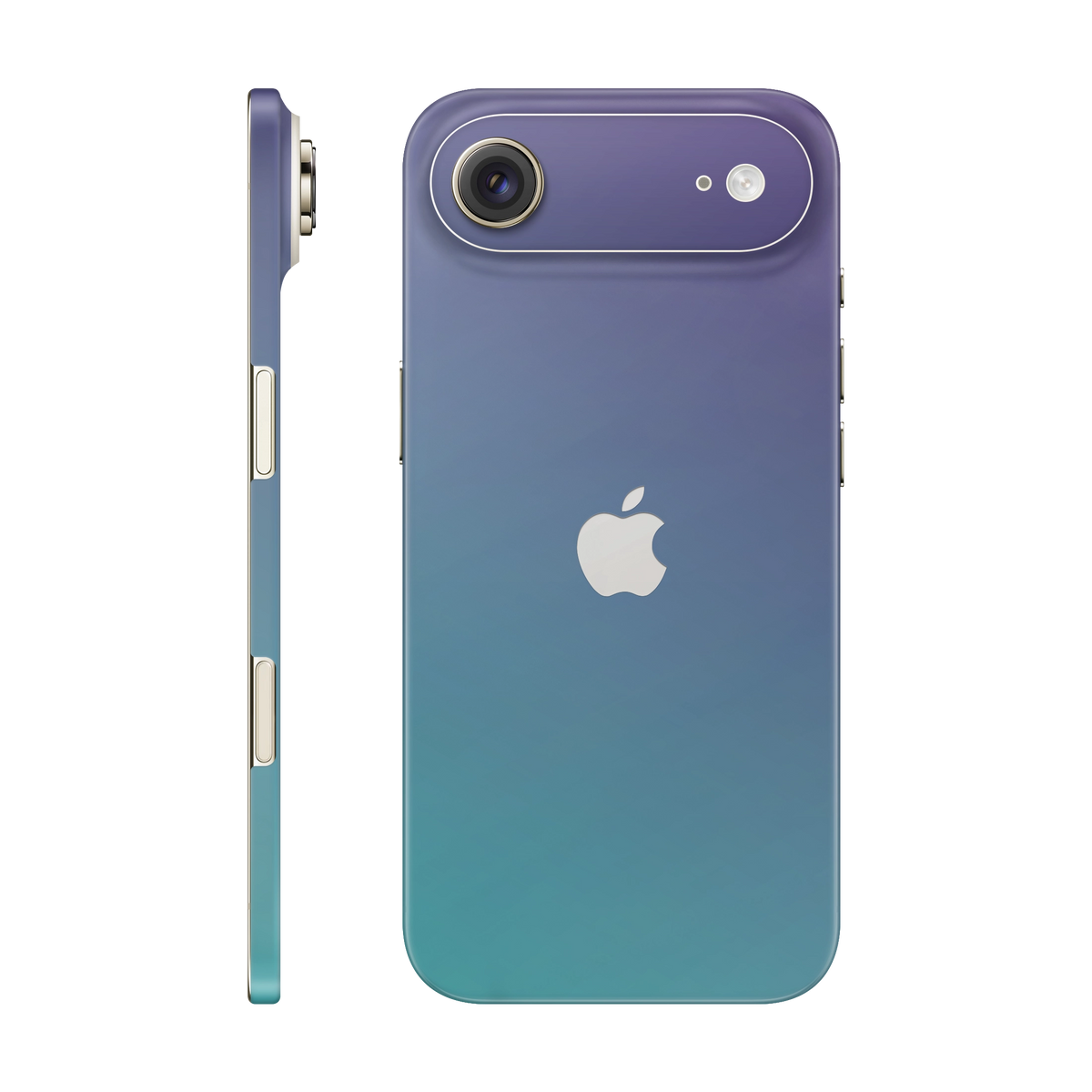 Folie de protectie pentru iPhone 17 Air, eSkins Unique, Skin Cameleon Turcoaz-Lavanda