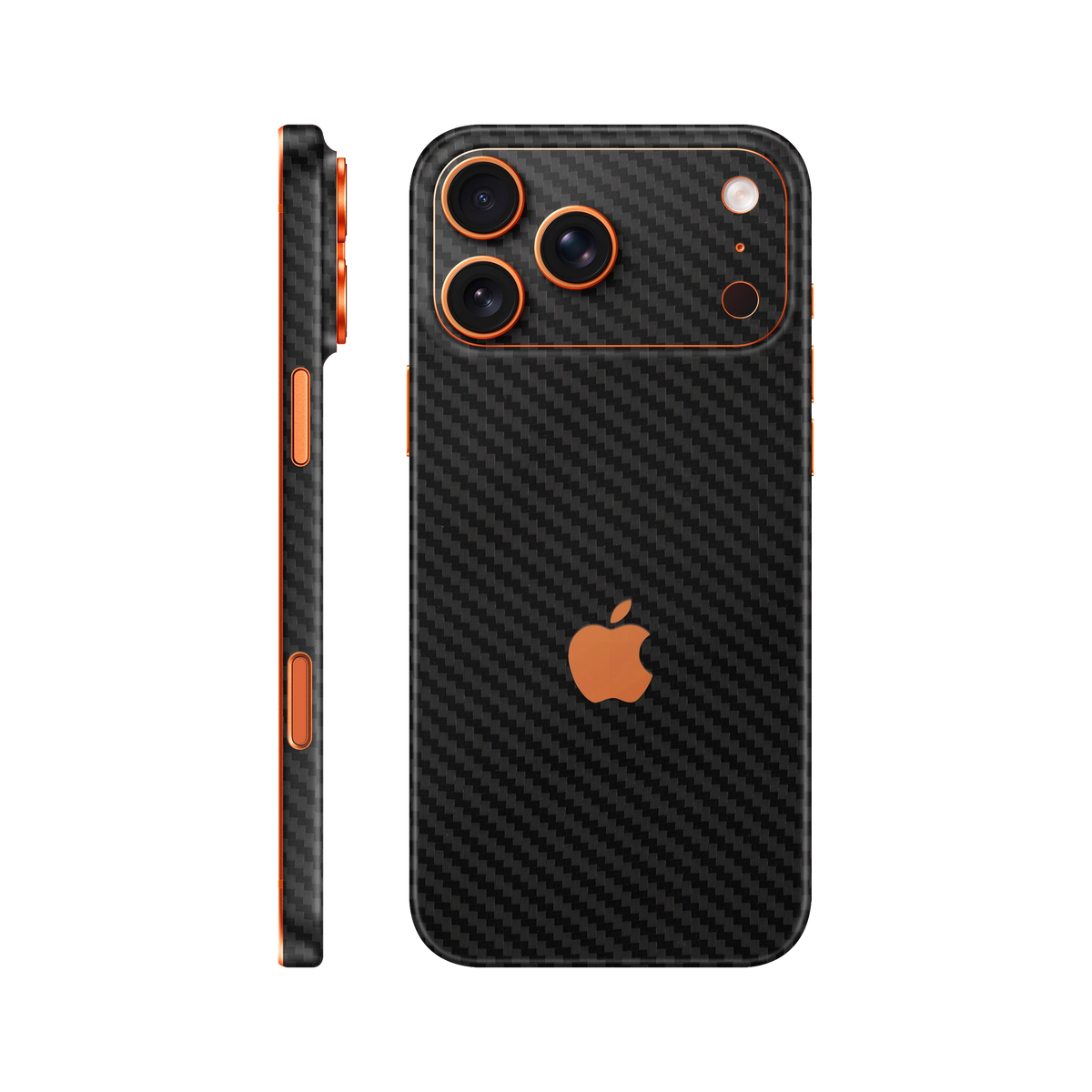 Folie de protectie pentru iPhone 17 Pro, eSkins Elegans, Skin Carbon Negru