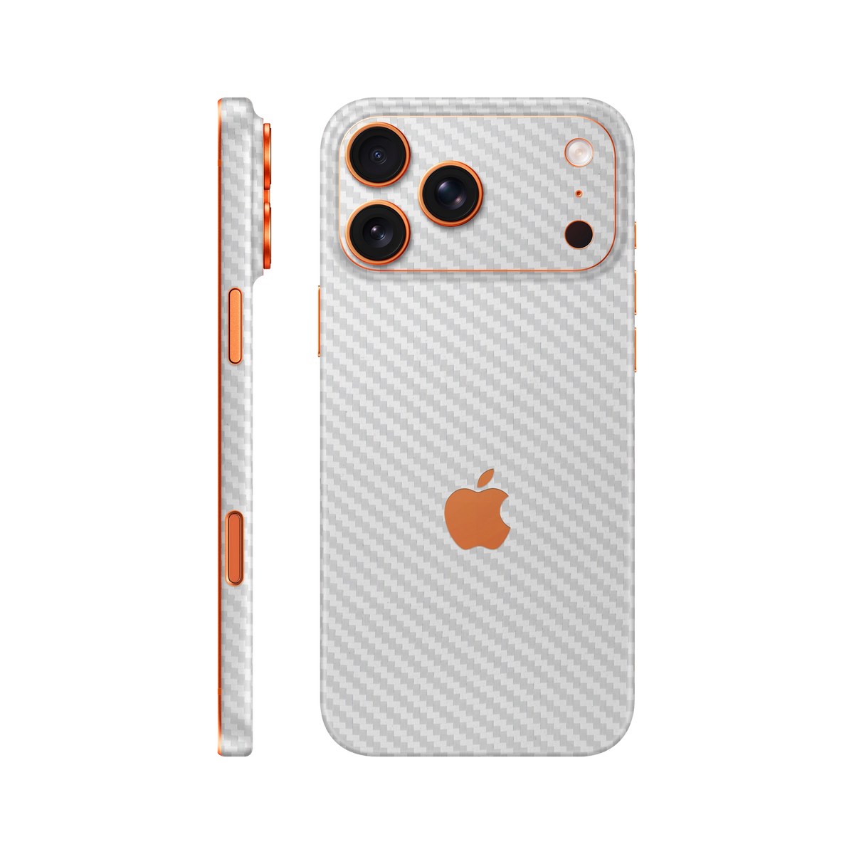 Folie de protectie pentru iPhone 17 Pro, eSkins Elegans, Skin Carbon Alb