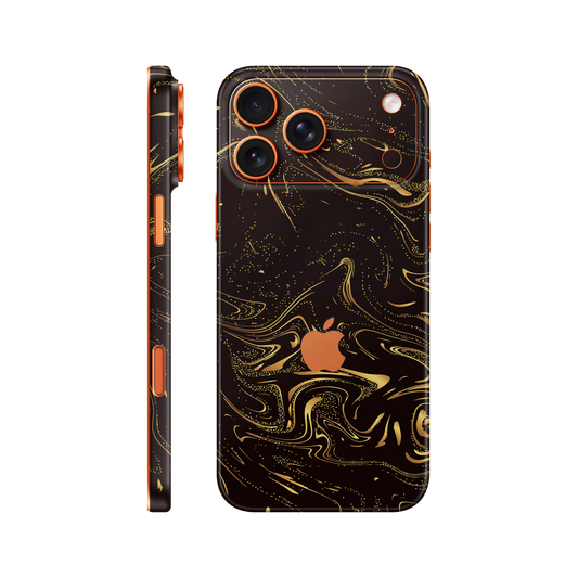 Folie de protectie pentru iPhone 17 Pro, eSkins Signature, Skin Golden Noir