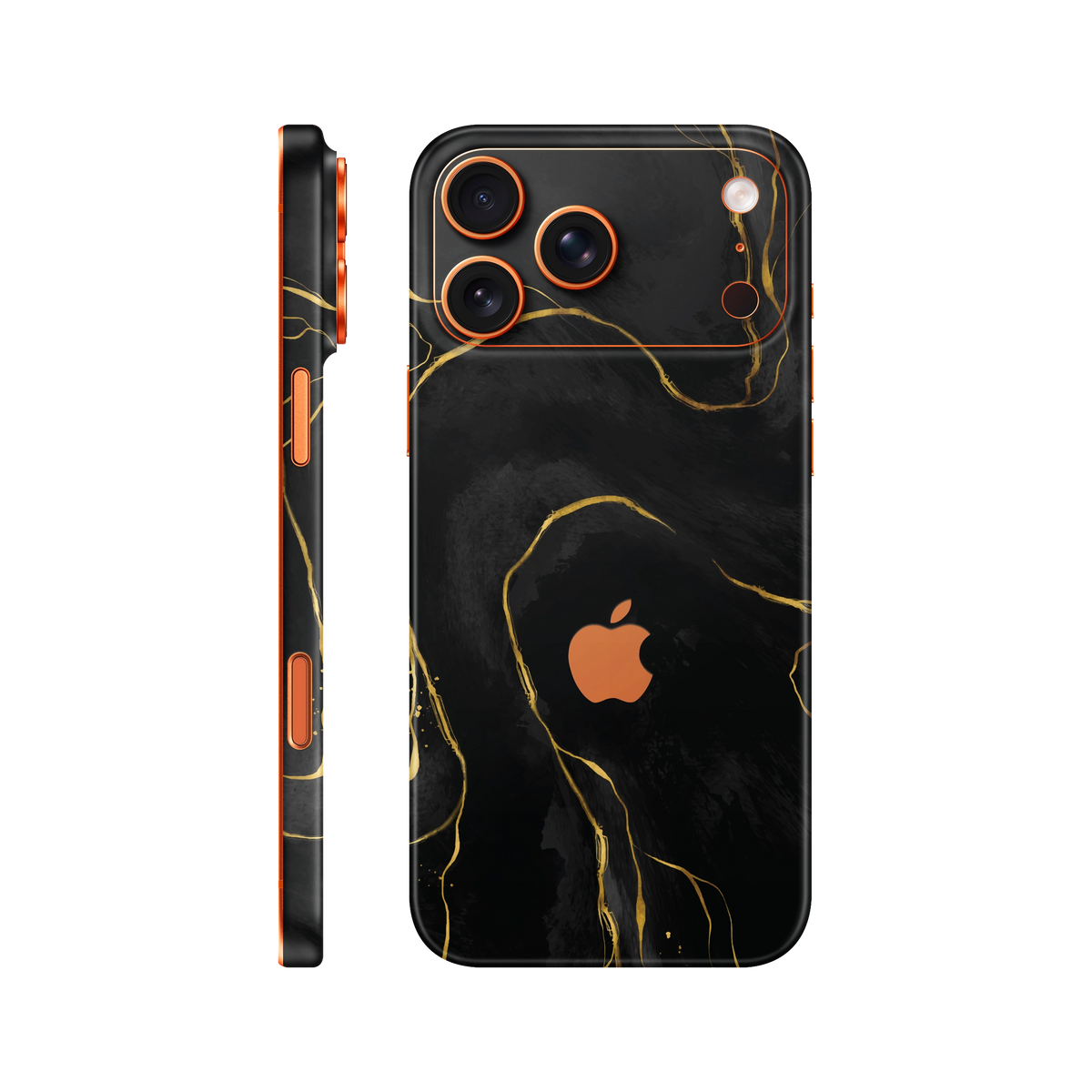 Folie de protectie pentru iPhone 17 Pro, eSkins Signature, Skin Golden Onyx