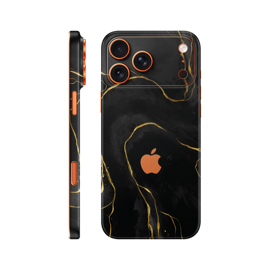 Folie de protectie pentru iPhone 17 Pro, eSkins Signature, Skin Golden Onyx