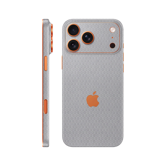 Folie de protectie pentru iPhone 17 Pro, eSkins Elegans, Skin Honeycomb Gri