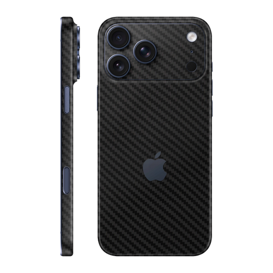 Folie de protectie pentru iPhone 17 Pro Max, eSkins Elegans, Skin Carbon Negru