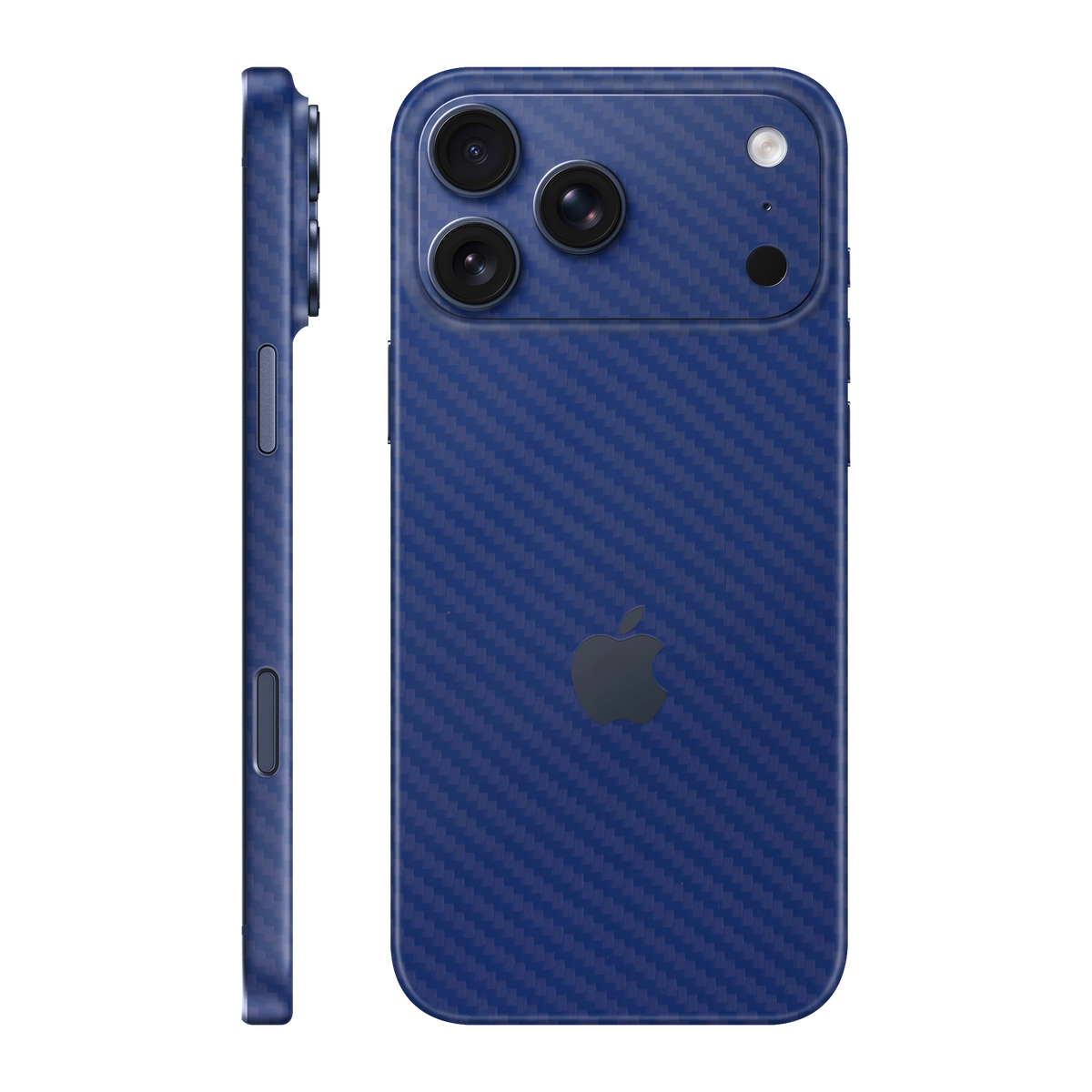 Folie de protectie pentru iPhone 17 Pro Max, eSkins Elegans, Skin Carbon Albastru