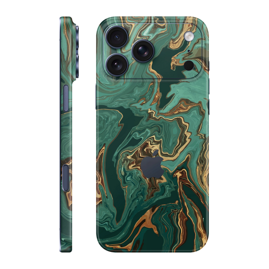 Folie de protectie pentru iPhone 17 Pro Max, eSkins Signature, Skin Emerald Flow