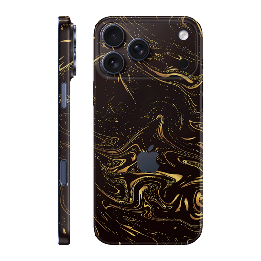 Folie de protectie pentru iPhone 17 Pro Max, eSkins Signature, Skin Golden Noir