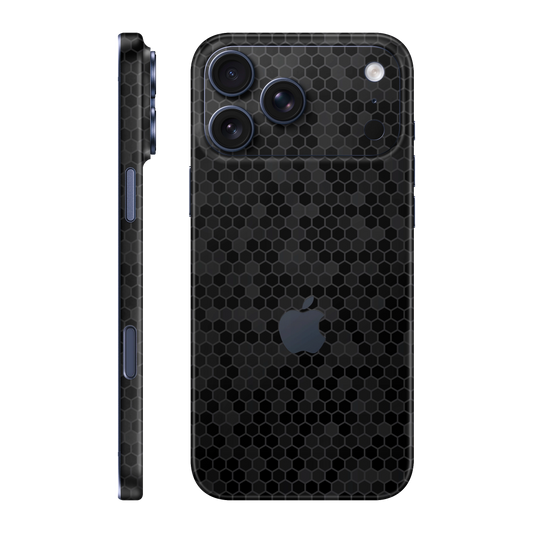 Folie de protectie pentru iPhone 17 Pro Max, eSkins Elegans, Skin Honeycomb Negru