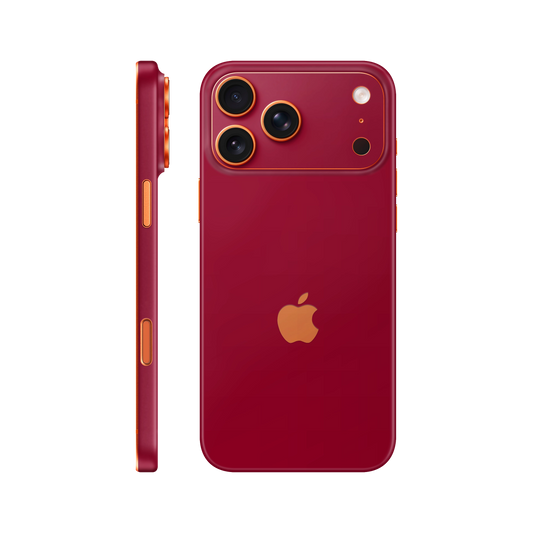 Folie de protectie pentru iPhone 17 Pro, eSkins Unique, Skin Mat Rosu