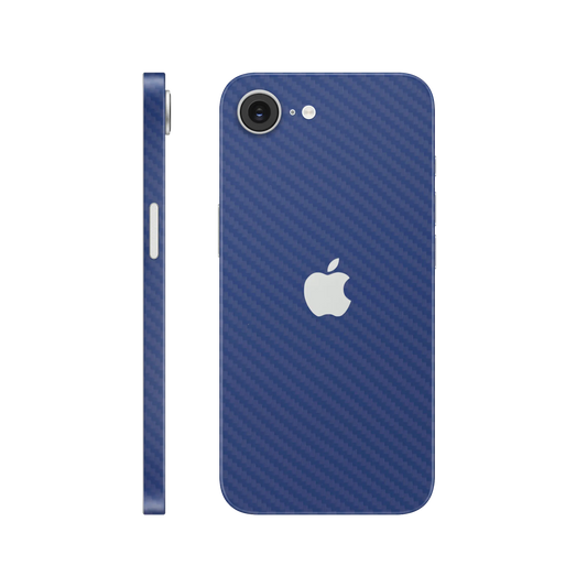 Folie de protectie iPhone 17e, eSkins Elegans, Skin Carbon Albastru