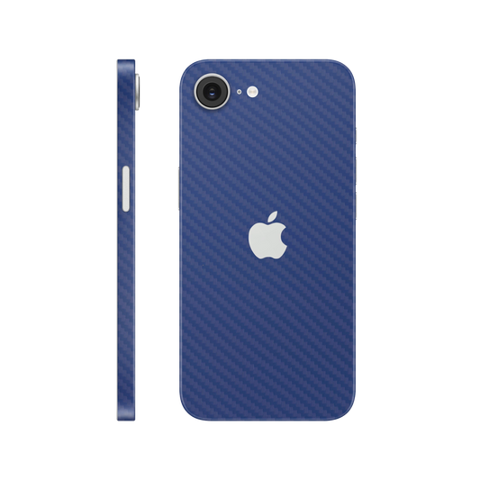 Folie de protectie pentru iPhone 17e, eSkins Elegans, Skin Carbon Albastru