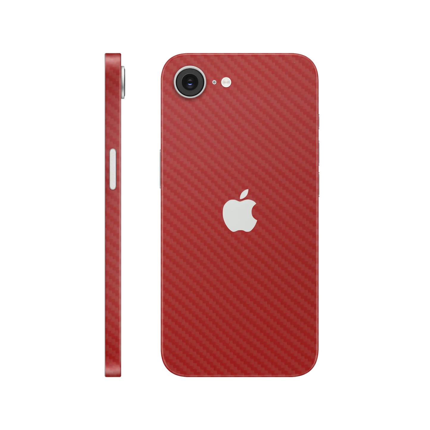 Folie de protectie iPhone 17e, eSkins Elegans, Skin Carbon Rosu