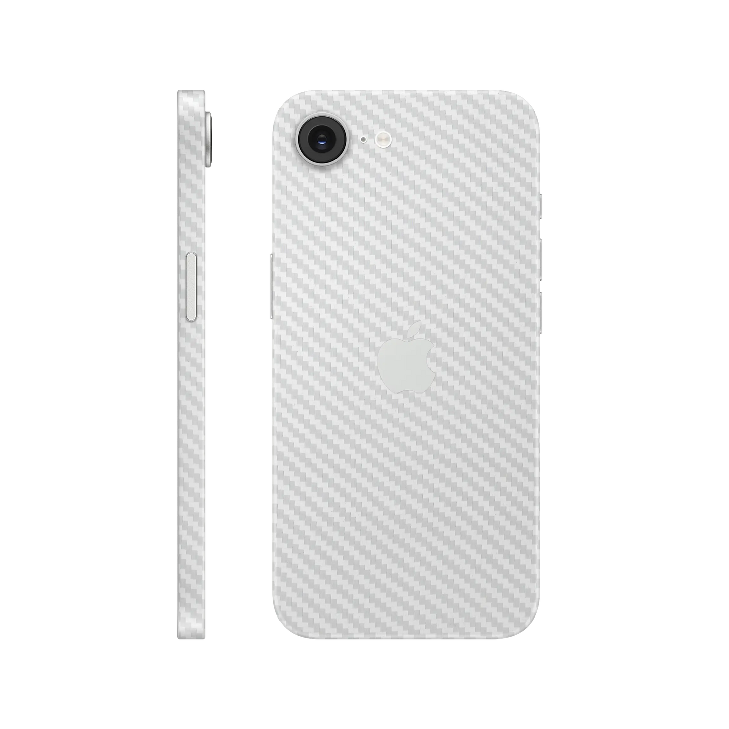 Folie de protectie iPhone 17e, eSkins Elegans, Skin Carbon Alb