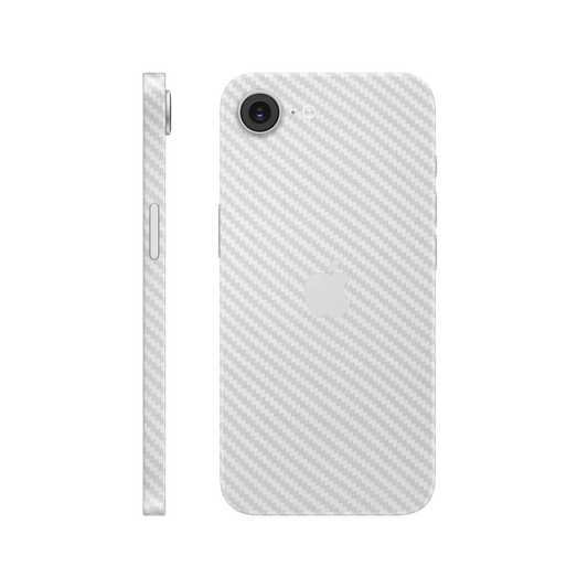 Folie de protectie iPhone 17e, eSkins Elegans, Skin Carbon Alb