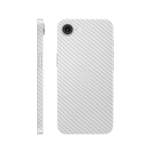 Folie de protectie pentru iPhone 17e, eSkins Elegans, Skin Carbon Alb