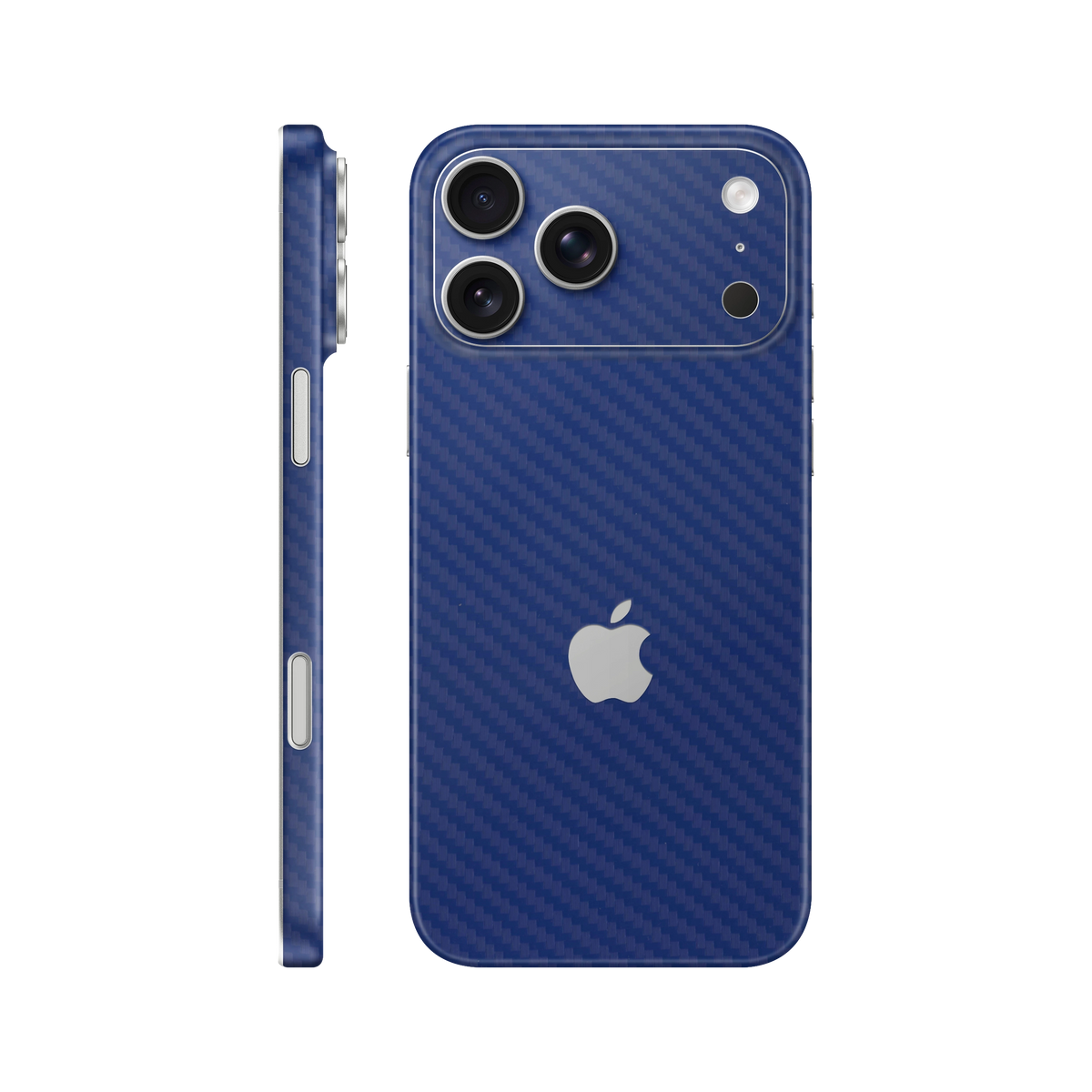 Folie de protectie pentru iPhone 18 Pro, eSkins Elegans, Skin Carbon Albastru