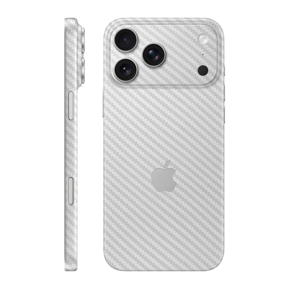 Folie de protectie pentru iPhone 18 Pro Max, eSkins Elegans, Skin Carbon Alb