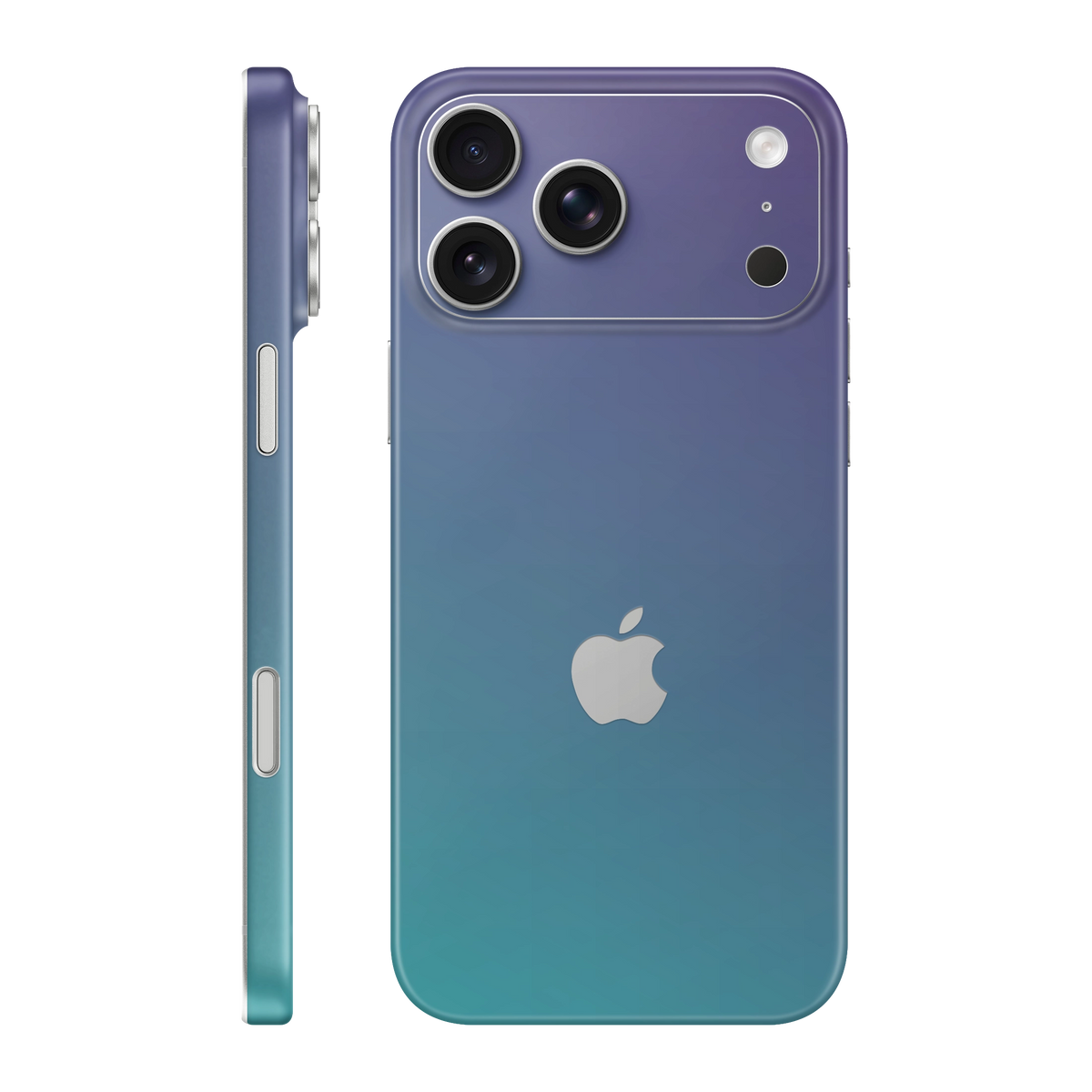 Folie de protectie pentru iPhone 18 Pro Max, eSkins Unique, Skin Cameleon Turcoaz-Lavanda