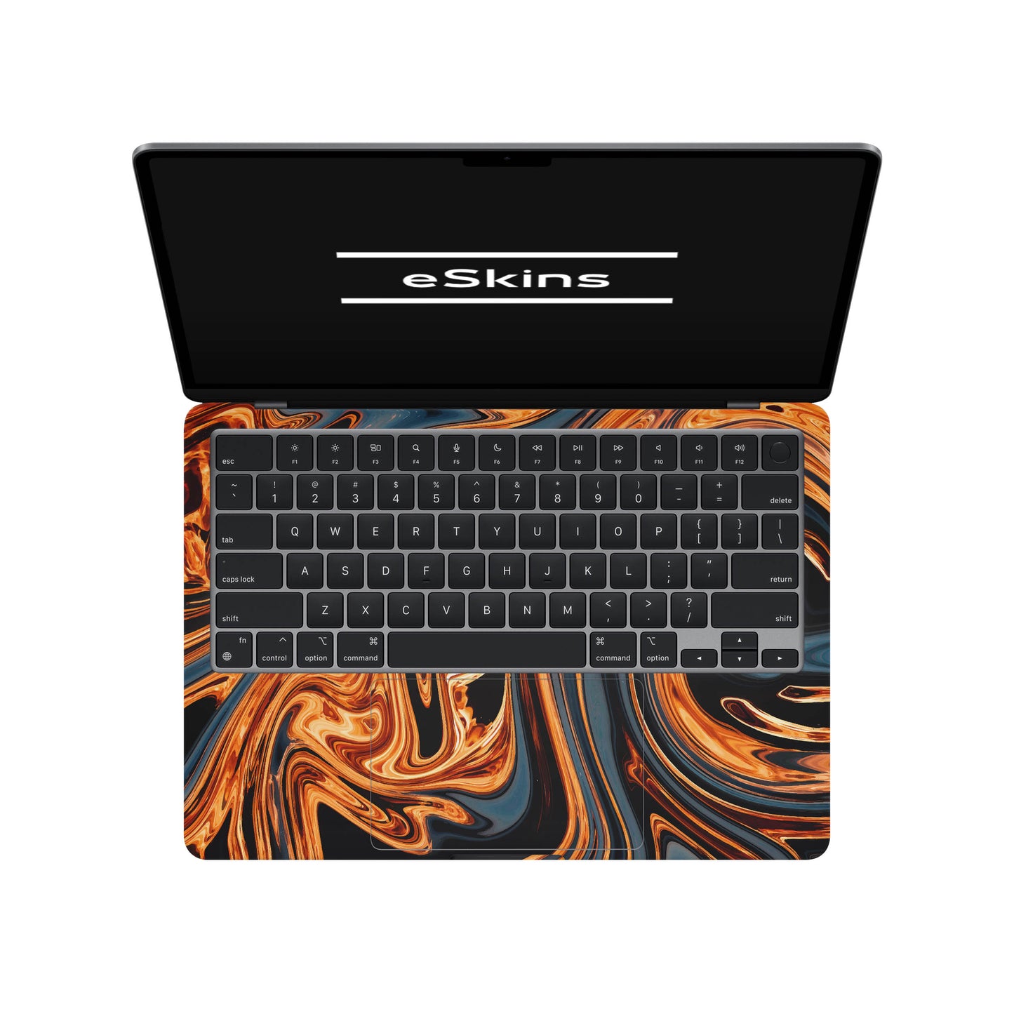 Folie de protectie MacBook Air 13" M4 (2025), eSkins Signature, Skin Amber Blaze