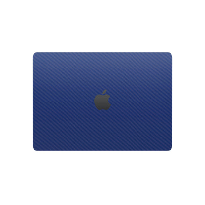Folie de protectie MacBook Air 13" M4 (2025), eSkins Elegans, Skin Carbon Albastru